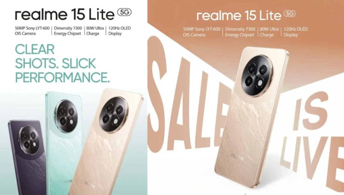 Realme 15 Lite Full Specs Dimensity 7300, 12GB RAM and 80W Charging at Amazing Price