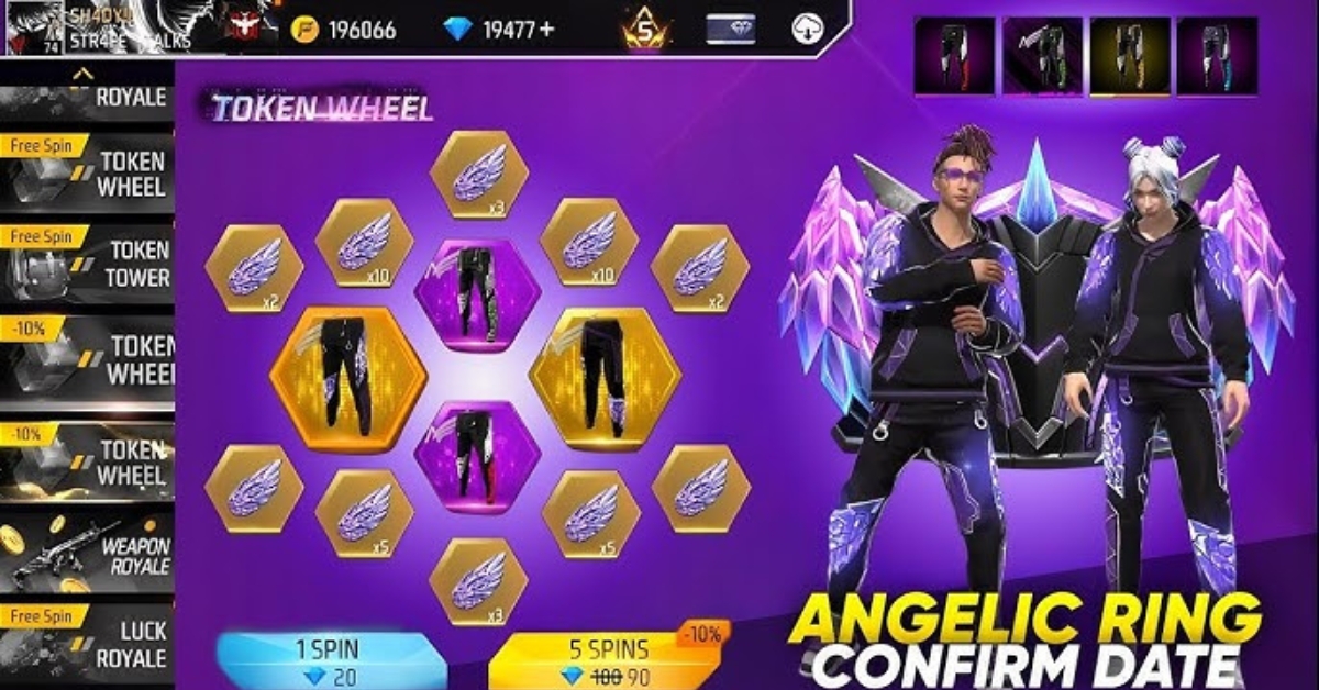 Free Fire Angelic Ring Event 1 Spin Trick