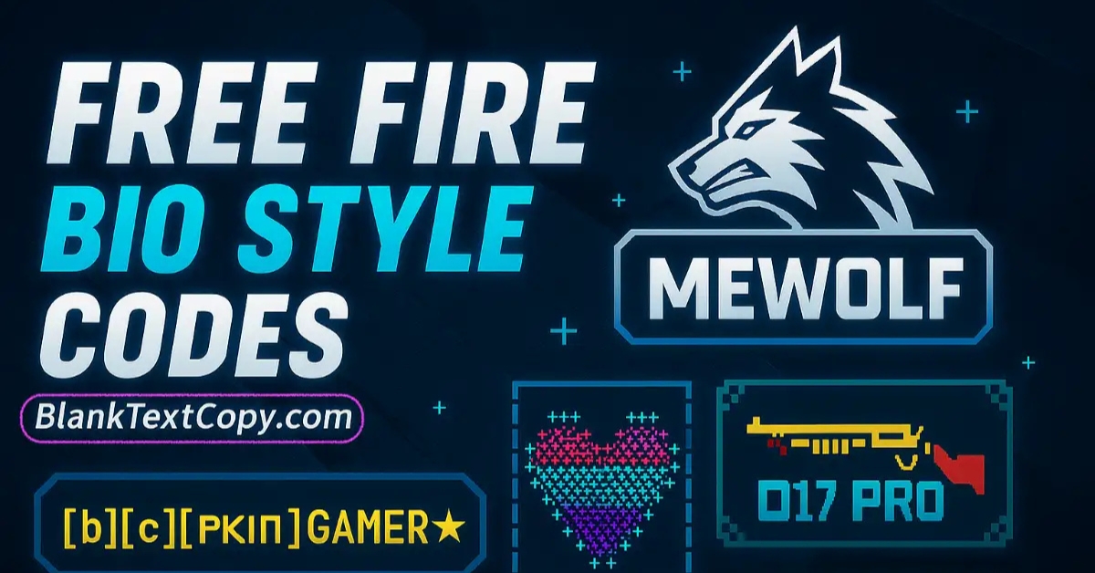 Free Fire Bio Codes 2026